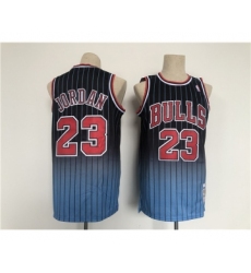 Men's Chicago Bulls #23 Michael Jordan Balck Throwback Stitched Jersey