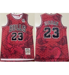 Men's Chicago Bulls #23 Michael Jordan Red 1997-98 Throwback Stitched Basketball Jersey