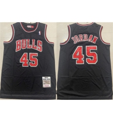 Men's Chicago Bulls #45 Michael Jordan Black 1994-95 Throwback Stitched Basketball Jersey