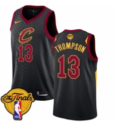 Men's Nike Cleveland Cavaliers #13 Tristan Thompson Authentic Black 2018 NBA Finals Bound NBA Jersey Statement Edition