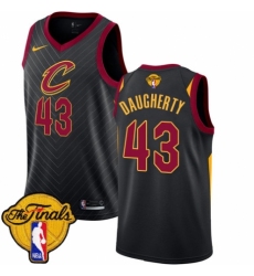 Men's Nike Cleveland Cavaliers #43 Brad Daugherty Swingman Black 2018 NBA Finals Bound NBA Jersey Statement Edition