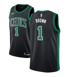 Youth Adidas Boston Celtics #1 Walter Brown Authentic Black NBA Jersey - Statement Edition