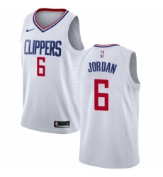 Youth Nike Los Angeles Clippers #6 DeAndre Jordan Authentic White NBA Jersey - Association Edition