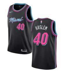 Youth Nike Miami Heat #40 Udonis Haslem Swingman Black NBA Jersey - City Edition