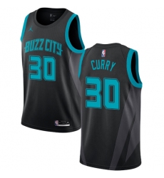Youth Nike Jordan Charlotte Hornets #30 Dell Curry Swingman Black NBA Jersey - 2018 19 City Editionon