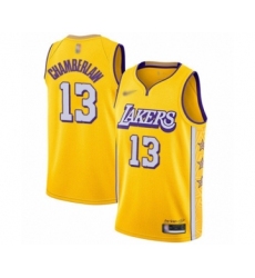 Youth Los Angeles Lakers #13 Wilt Chamberlain Swingman Gold Basketball Jersey - 2019 20 City Edition