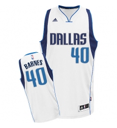 Men's Adidas Dallas Mavericks #40 Harrison Barnes Swingman White Home NBA Jersey