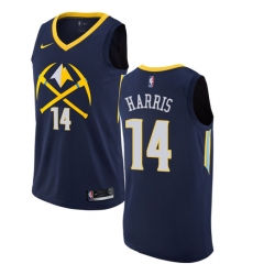 Men's Nike Denver Nuggets #14 Gary Harris Authentic Navy Blue NBA Jersey - City Edition