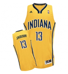 Men's Adidas Indiana Pacers #13 Mark Jackson Swingman Gold Alternate NBA Jersey