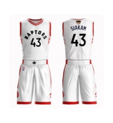 Youth Toronto Raptors #43 Pascal Siakam Swingman White 2019 Basketball Finals Bound Suit Jersey - Association Edition