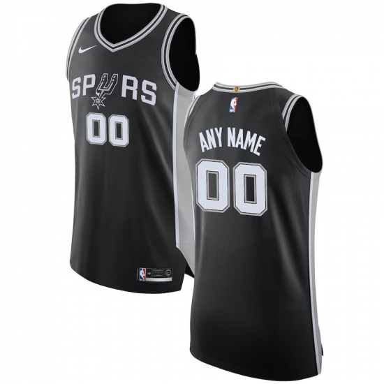 Men's San Antonio Spurs Nike Black Authentic Custom Jersey - Icon ...