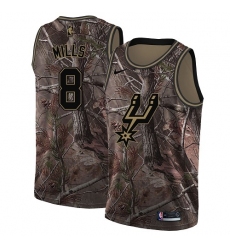Youth Nike San Antonio Spurs #8 Patty Mills Swingman Camo Realtree Collection NBA Jersey
