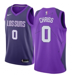 Men's Nike Phoenix Suns #0 Marquese Chriss Authentic Purple NBA Jersey - City Edition