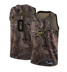 Men's Nike Oklahoma City Thunder #0 Russell Westbrook Swingman Camo Realtree Collection NBA Jersey