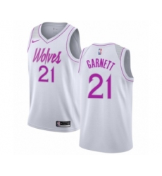 Men's Nike Minnesota Timberwolves #21 Kevin Garnett White Swingman Jersey - Earned Edition