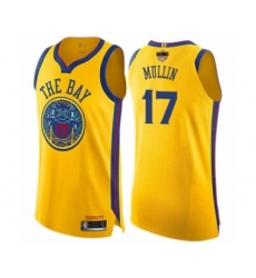 Youth Golden State Warriors #17 Chris Mullin Swingman Gold 2019 Basketball Finals Bound Basketball Jersey - City Edition