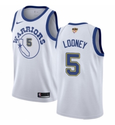 Youth Nike Golden State Warriors #5 Kevon Looney Swingman White Hardwood Classics 2018 NBA Finals Bound NBA Jersey