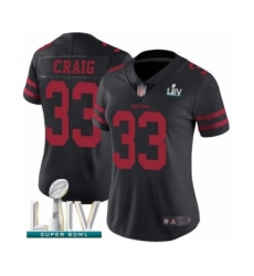 Women's San Francisco 49ers #33 Roger Craig Black Vapor Untouchable Limited Player Super Bowl LIV Bound Football Jersey