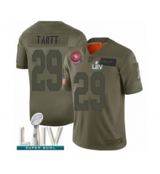 Men's San Francisco 49ers #29 Jaquiski Tartt Limited Olive 2019 Salute to Service Super Bowl LIV Bound Football Jersey