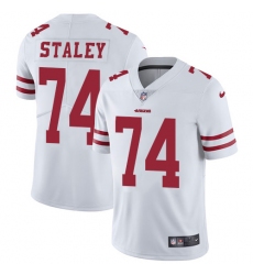 Youth Nike San Francisco 49ers #74 Joe Staley White Vapor Untouchable Limited Player NFL Jersey