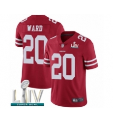 Men's San Francisco 49ers #20 Jimmie Ward Red Team Color Vapor Untouchable Limited Player Super Bowl LIV Bound Football Jersey