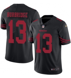 Men's Nike San Francisco 49ers #13 Aaron Burbridge Limited Black Rush Vapor Untouchable NFL Jersey