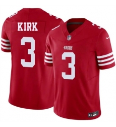 Men's San Francisco 49ers #3 Christian Kirk Red 2026 F.U.S.E. Vapor Untouchable Limited Football Stitched Jersey