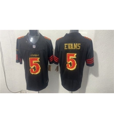 Men's San Francisco 49ers #5 Mike Evans Black Gold 2026 F.U.S.E. “Rivalries” Vapor Limited Football Stitched Jersey