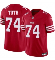 Men's San Francisco 49ers #74 Brett Toth Red 2026 F.U.S.E. Vapor Untouchable Limited Football Stitched Jersey