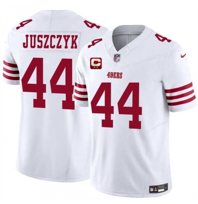 Men's San Francisco 49ers #44 Kyle Juszczyk White 2025 F.U.S.E. With 2-Star C Vapor Untouchable Limited Stitched Football Jersey