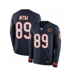 Youth Nike Chicago Bears #89 Mike Ditka Limited Navy Blue Therma Long Sleeve NFL Jersey