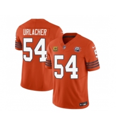 Men's Chicago Bears #54 Brian Urlacher Orange 2023 F.U.S.E. 4-star C Throwback Limited Football Stitched Game Jersey