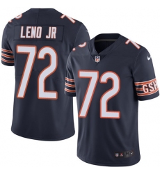 Men's Nike Chicago Bears #72 Charles Leno Navy Blue Team Color Vapor Untouchable Limited Player NFL Jersey