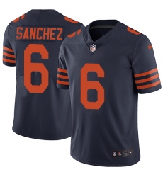 Men's Nike Chicago Bears #6 Mark Sanchez Navy Blue Alternate Vapor Untouchable Limited Player NFL Jersey