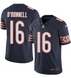 Men's Nike Chicago Bears #16 Pat O'Donnell Navy Blue Team Color Vapor Untouchable Limited Player NFL Jersey