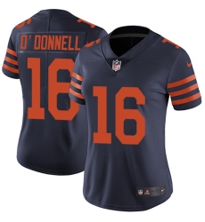 Women's Nike Chicago Bears #16 Pat O'Donnell Navy Blue Alternate Vapor Untouchable Limited Player NFL Jersey