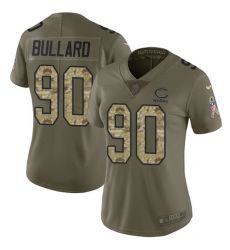 Women's Nike Chicago Bears #90 Jonathan Bullard Limited Olive/Camo Salute to Service NFL Jersey
