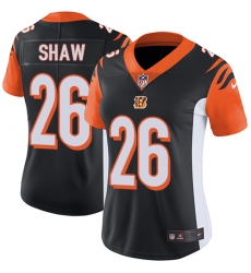 Women's Nike Cincinnati Bengals #26 Josh Shaw Vapor Untouchable Limited Black Team Color NFL Jersey