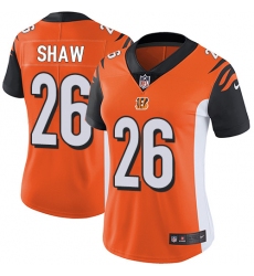 Women's Nike Cincinnati Bengals #26 Josh Shaw Vapor Untouchable Limited Orange Alternate NFL Jersey