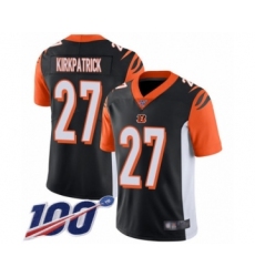 Men's Cincinnati Bengals #27 Dre Kirkpatrick Black Team Color Vapor Untouchable Limited Player 100th Season Football Jersey