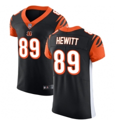 Men's Nike Cincinnati Bengals #89 Ryan Hewitt Black Team Color Vapor Untouchable Elite Player NFL Jersey