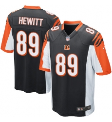 Youth Nike Cincinnati Bengals #89 Ryan Hewitt Game Black Team Color NFL Jersey