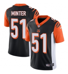 Men's Nike Cincinnati Bengals #51 Kevin Minter Vapor Untouchable Limited Black Team Color NFL Jersey