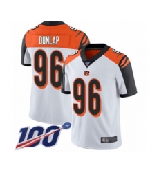 Men's Cincinnati Bengals #96 Carlos Dunlap White Vapor Untouchable Limited Player 100th Season Football Jersey