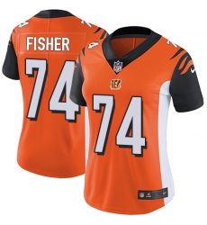 Women's Nike Cincinnati Bengals #74 Jake Fisher Vapor Untouchable Limited Orange Alternate NFL Jersey