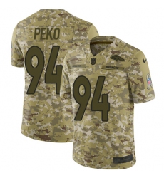 Men's Nike Denver Broncos #94 Domata Peko Limited Camo 2018 Salute to Service NFL Jersey