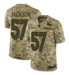 Youth Nike Denver Broncos #57 Tom Jackson Limited Camo 2018 Salute to Service NFL Jersey