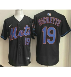 Men's New York Mets #19 Bo Bichette Black Limited Jersey