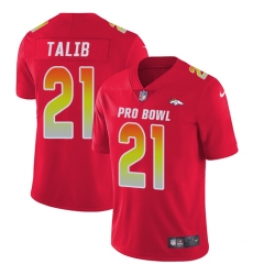 Men's Nike Denver Broncos #21 Aqib Talib Limited Red 2018 Pro Bowl NFL Jersey