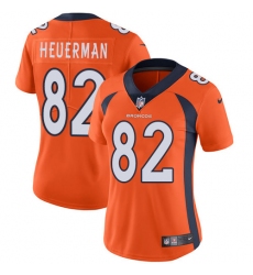 Women's Nike Denver Broncos #82 Jeff Heuerman Orange Team Color Vapor Untouchable Limited Player NFL Jersey